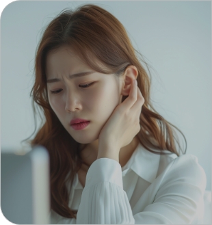 일자목/거북목 이미지